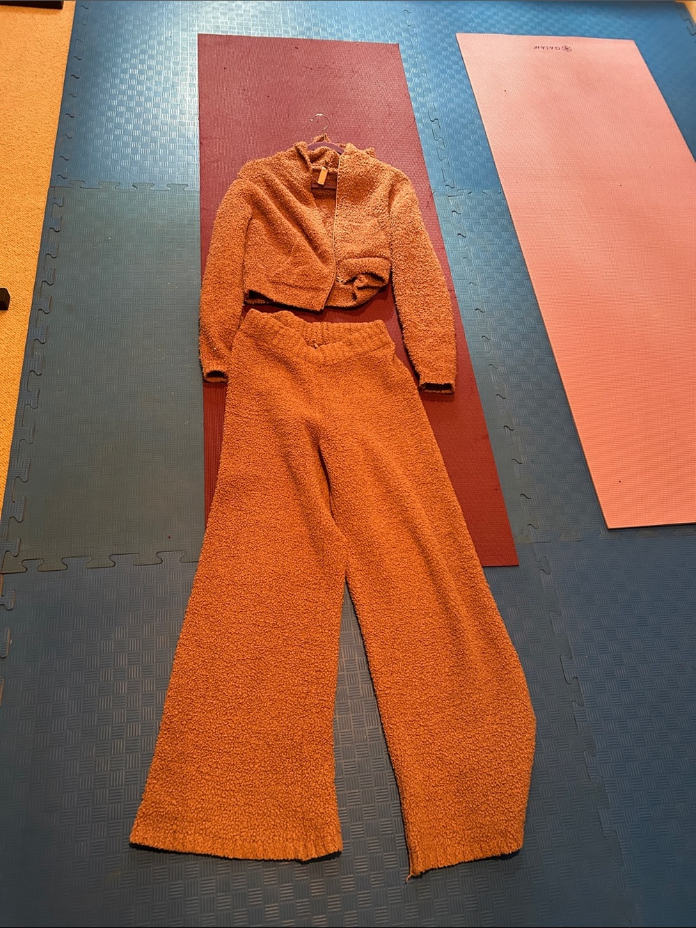 Skims Women's Cozy jacket and wide leg pant set S/M